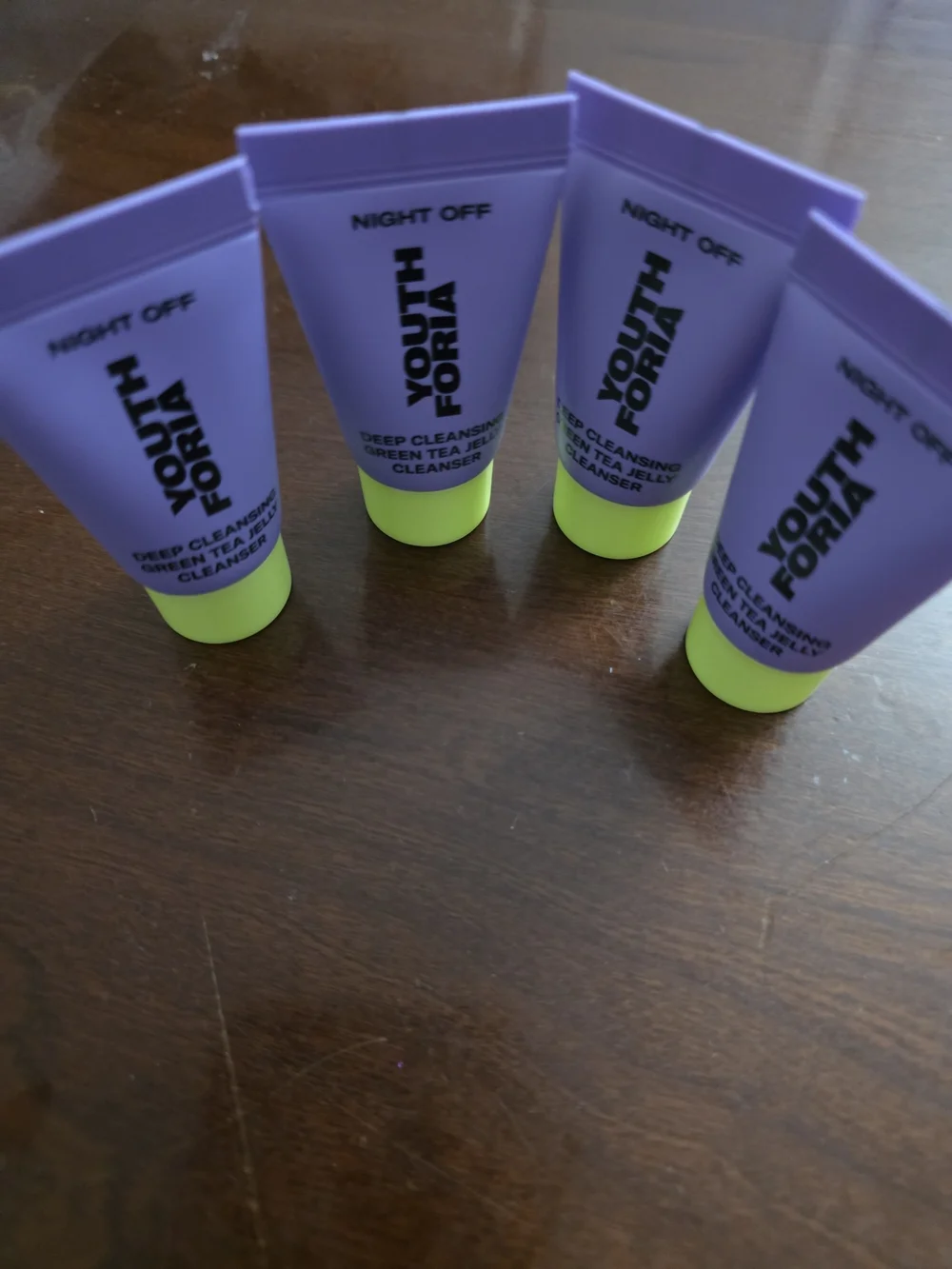 4 Youth Foria Night Off Deep Cleansing Green Tea Jelly Cleanser - Purple